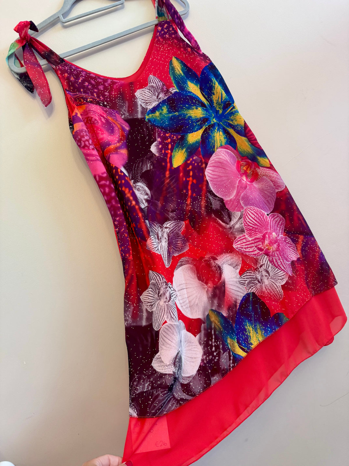 Y2K floral shift dress