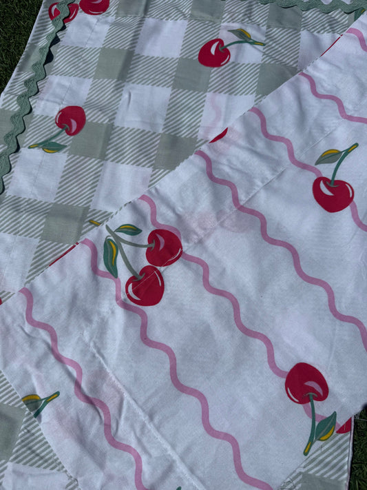 ‘Gingham Cherries’ book bed