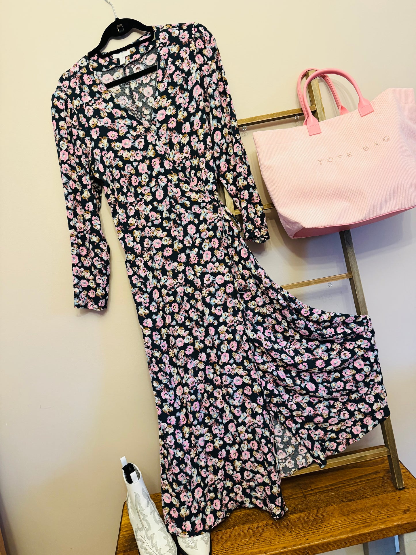 Floral wrap dress