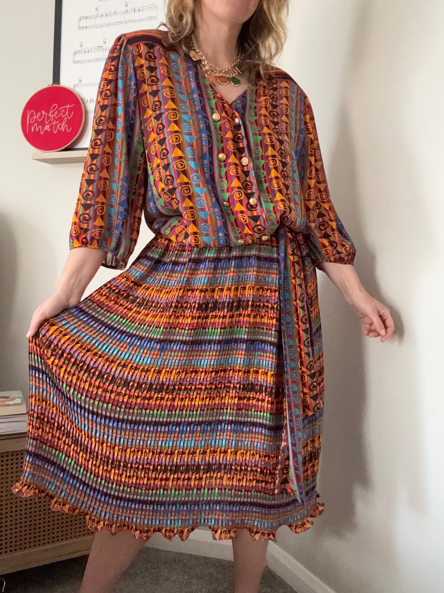 Vintage ‘Kanga Collection’ 1980s dress