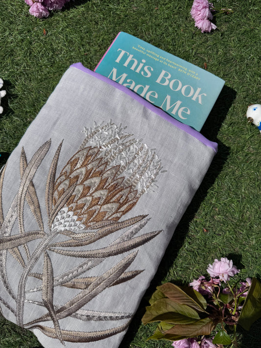 Sanderson ‘Protea’ flower large book bed