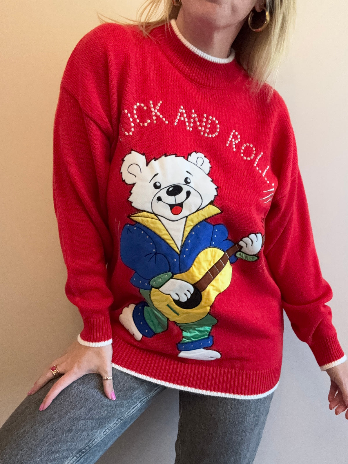 Vintage ‘Rock and Roll’ novelty jumper