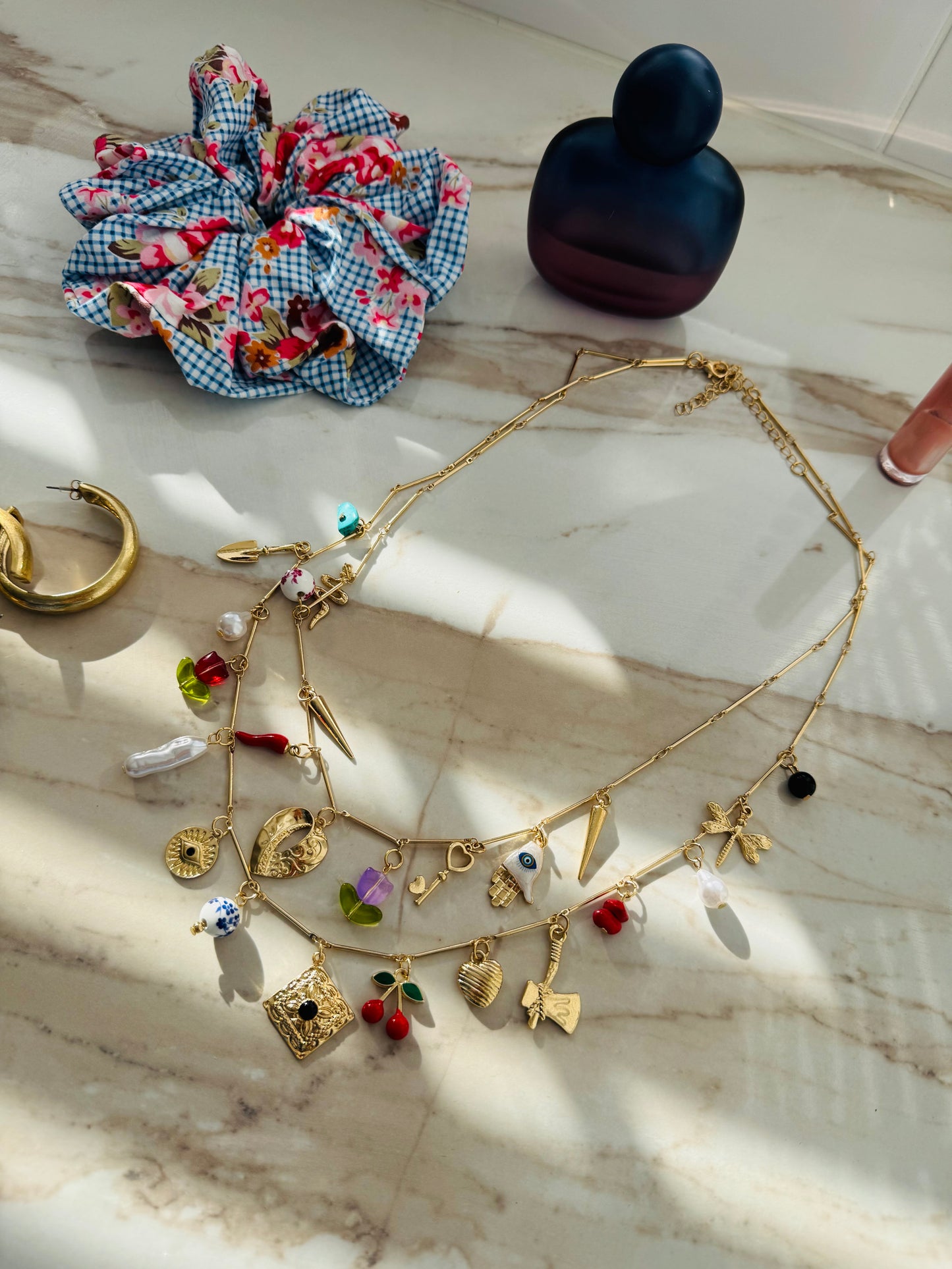 ‘Stacker’ charm necklace set.