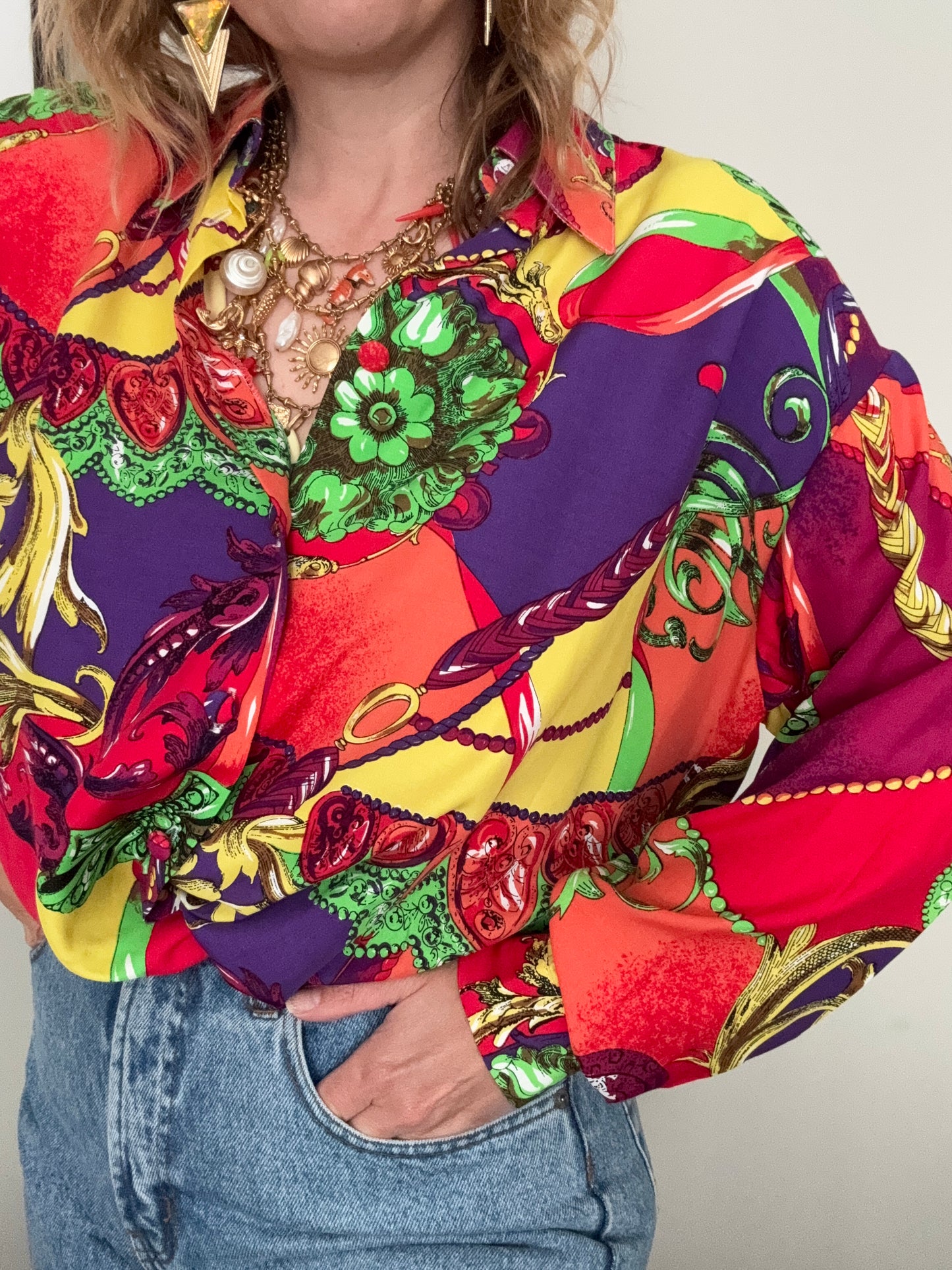 1990s baroque ‘crazy print’ shirt