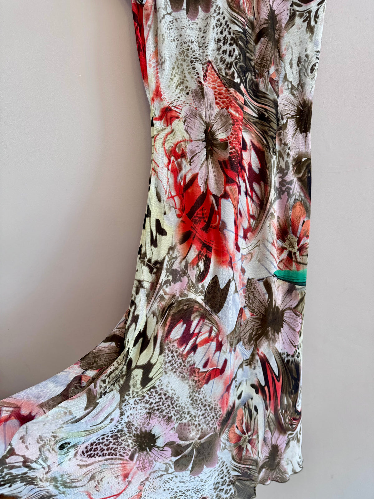 Y2K abstract floral print dress