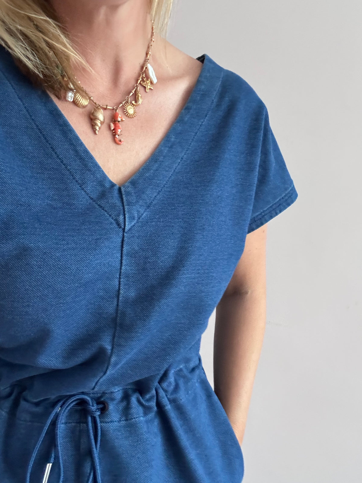 Blue Casual Jumpsuit