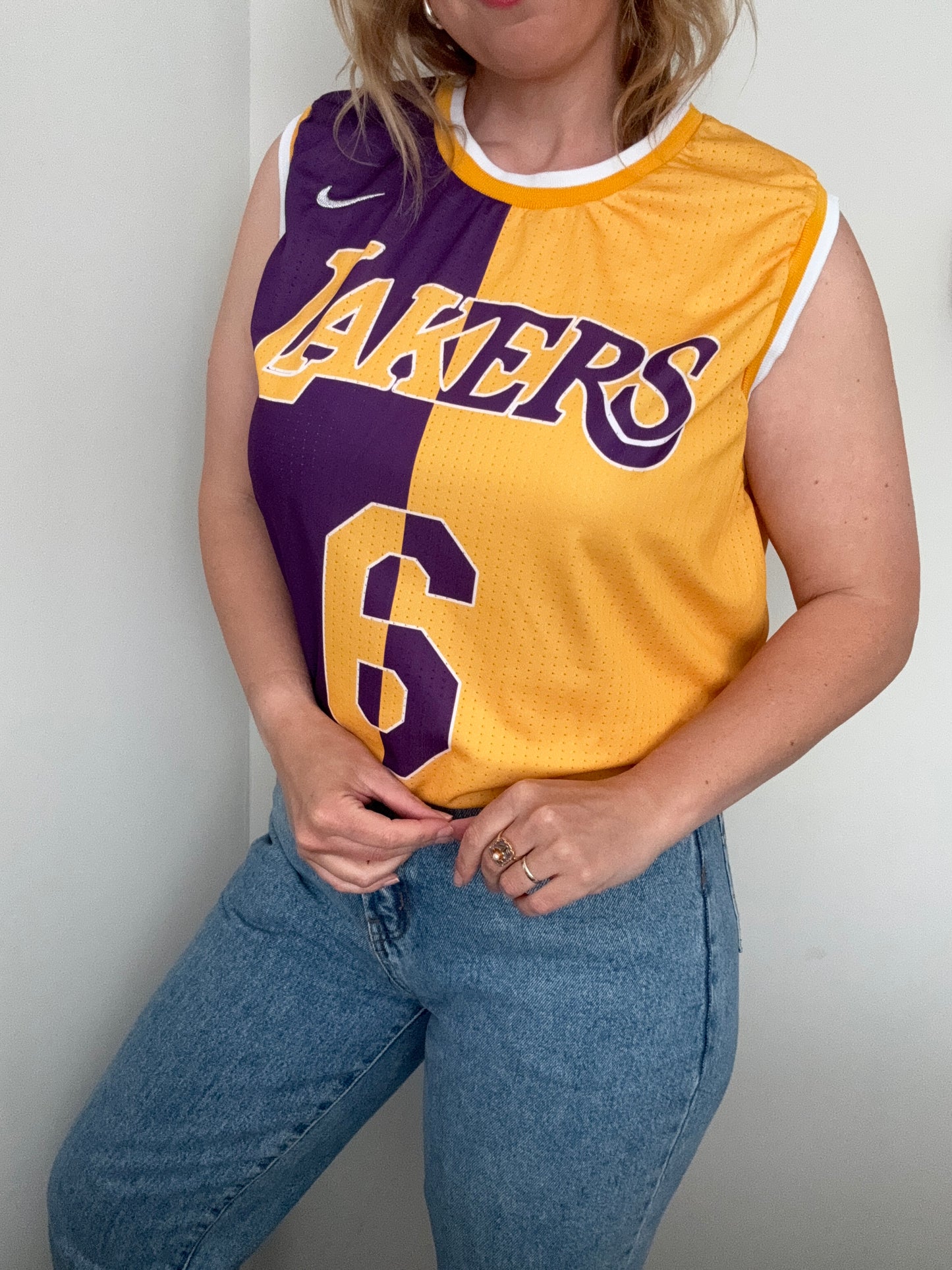 Two-tone split jersey