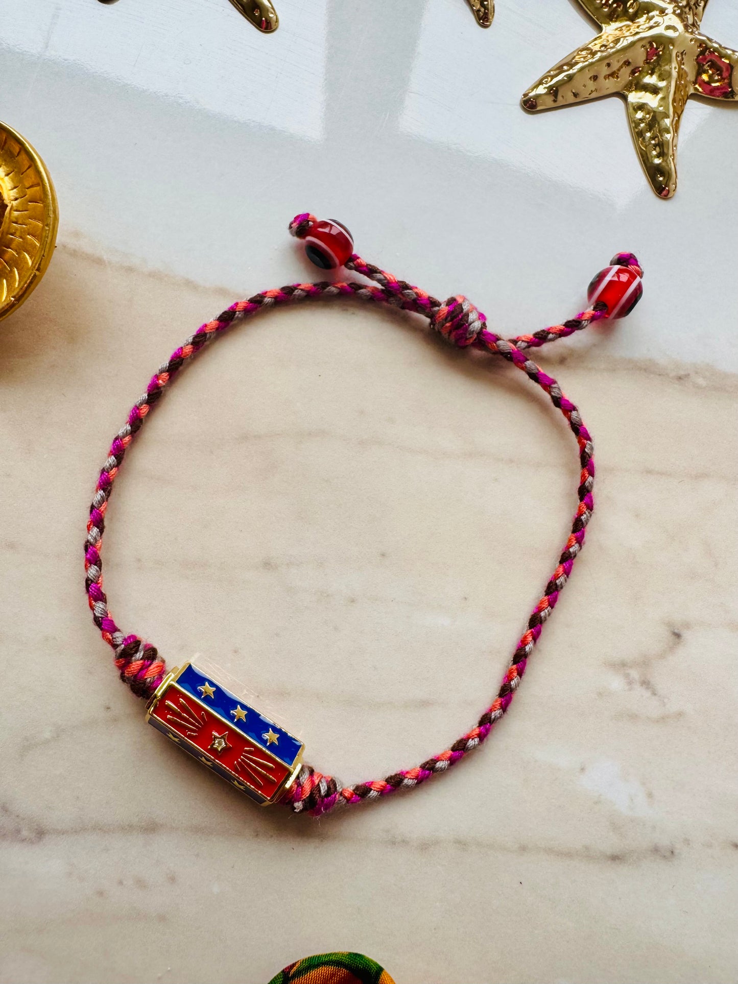 Braided bar bracelet