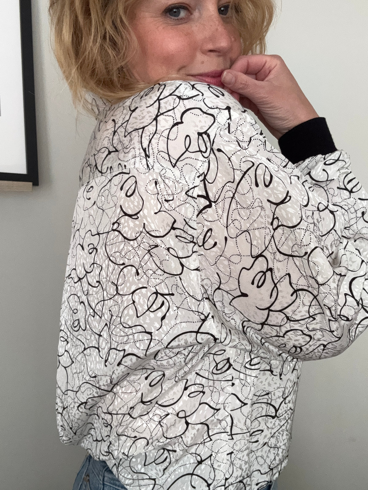 Vintage 1980s abstract ‘bomber’ shirt