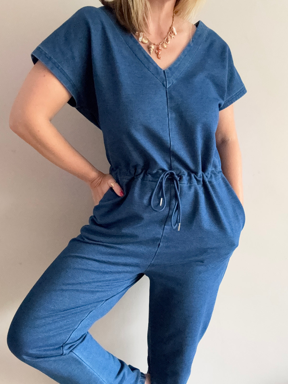 Blue Casual Jumpsuit