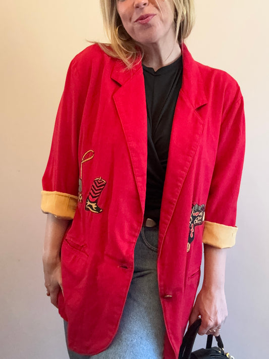 Vintage western-embroidery jacket