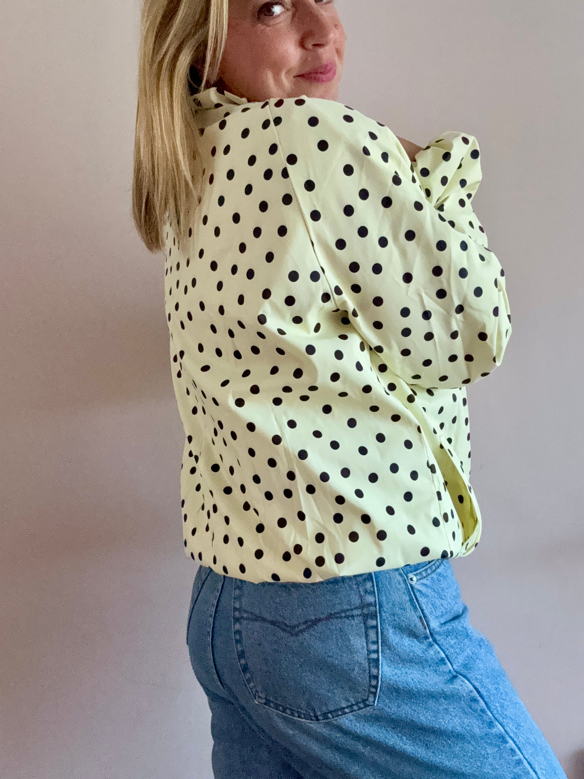 Pale Yellow Polka Dot Jacket
